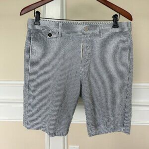 Maide Bonobos Men's Seersucker Bluesy Stripe Shorts Size 32, 9" inseam